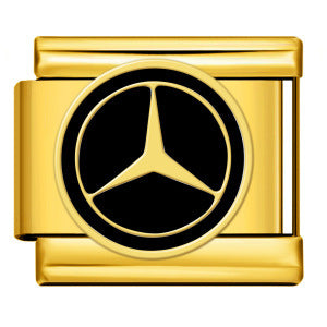 Italian Module Bracelet Automotive Logo Series Titanium Steel Welding Drip Oil DIY Elastic Splicing Table