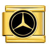 Italian Module Bracelet Automotive Logo Series Titanium Steel Welding Drip Oil DIY Elastic Splicing Table