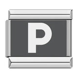 Laser Engraved 26 English Letters Italian Module Bracelet Stainless Steel Bracelet Italian Bracelet