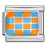 Fashion Color Checkerboard Series Italian Module Bracelet Titanium Steel Welding Drip Oil DIY Free Splicing Bracelet