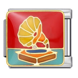 Music Hobby Series Stainless Steel Italian Module Bracelet Titanium Steel Welded Pattern DIY Bangle Wholesale