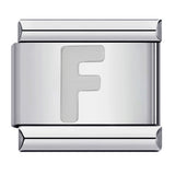 New Titanium Steel Silver Concave Surface 26 English Letters Italian Module Bracelet DIY Strap Chain Accessories Wholesale