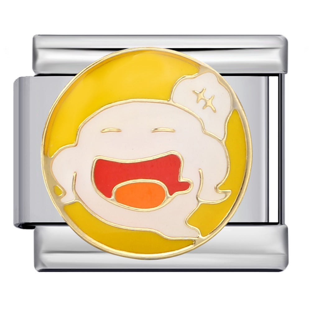 Cross Border Halloween Italian Module Bracelet Gothic Titanium Steel Welding Drip Oil DIY Bracelet