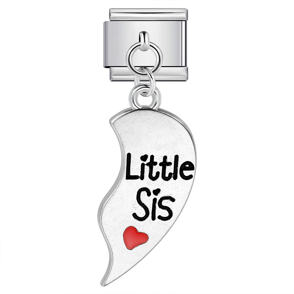 Single Hook Pendant Italian Module Bracelet Titanium Steel Splicing Strap Chain Italian Charm