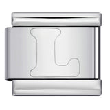 New Non Dripping Oil Series Bracelet Titanium Steel Concave 26 English Letter DIY Italian Module Bracelet Accessories