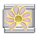 Italian Module Bracelet From The Vivid World Collection Titanium Steel Welded Drip-Oil Cuff, DIY Elastic Splice Watch Band Chain