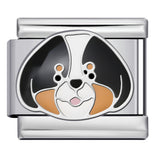 Cute Cartoon Dog Cute Pet Series Titanium Steel Welding Drip Oil DIY Italian Module Bracelet Accessories