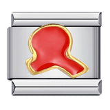 Stainless Steel Italian Module Bracelet Titanium Steel Welding Drip Oil Pattern DIY Bracelet Italian Charm