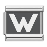 Laser Engraved 26 English Letters Italian Module Bracelet Stainless Steel Bracelet Italian Bracelet