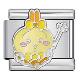 Titanium Steel Welding Drip Oil DIY Italian Module Bracelet Cute Cartoon Pattern Best Friend Girl Birthday Gift