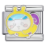 Titanium Steel Welding Drip Oil DIY Italian Module Bracelet Cute Cartoon Pattern Best Friend Girl Birthday Gift