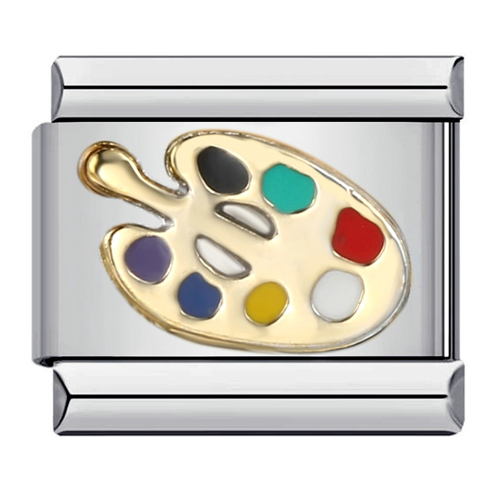 Music Hobby Series Stainless Steel Italian Module Bracelet Titanium Steel Welded Pattern DIY Bangle Wholesale