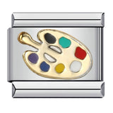 Music Hobby Series Stainless Steel Italian Module Bracelet Titanium Steel Welded Pattern DIY Bangle Wholesale