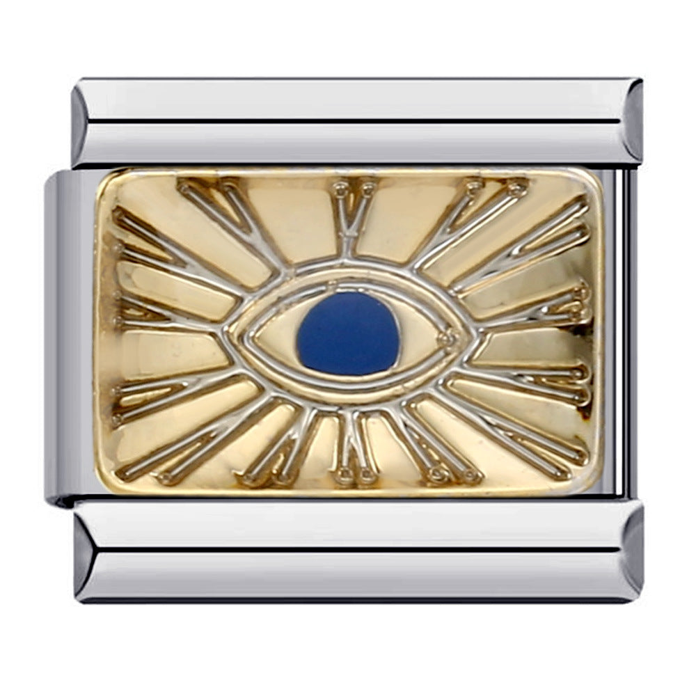 Italian Modular Bracelet Handmade Titanium Steel Welded Drip Oil Fashion DIY Jewelry