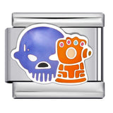 Italian Module Bracelet Anime Cartoon Titanium Steel Welding Gold Plating Drip Oil Pattern DIY Splicing Bracelet Accessories