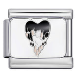 Pink Pattern Italian Module Bracelet Titanium Steel Welding Drip Oil Pattern DIY Bracelet Gift for Girls