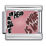 European and American Popular Fashion DIY Elastic Strap Chain Titanium Steel Welded Drip Oil Pattern Italian Module Bracelet