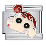 New Cartoon Character Italian Modular Bracelet Stainless Steel Welded DIY Stretch Link Bracelet