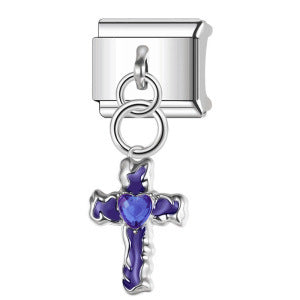 Cross Pendant Hook Style Italian Module Bracelet DIY Elastic Splicing Titanium Steel Strap Chain Accessories