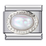 Inlaid New Titanium Steel Welding Oil Drop DIY Italian Module Bracelet Italian Charm Bracelet