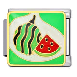 Fruit Series Italian Module Bracelet Titanium Steel Welding Drip Oil Pattern DIY Strap Chain Accessories Wholesale