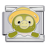 Italian Modular Bracelet Cartoon Character Series Stainless Steel Gold Plated DIY Elastic Link Bracelet