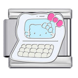 New Cute Cartoon Pattern Italian Module Bracelet Titanium Steel Gold Plated Welding DIY Strap Chain Bracelet