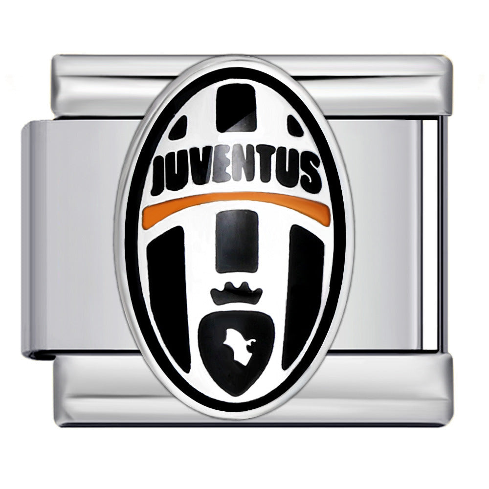 Logo Element Titanium Steel Welded Gold-plated Drip Oil Bracelet DIY Italian Module Bracelet Elastic Splicing Strap Chain