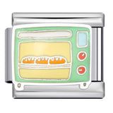 Titanium Steel Gold-plated Drip Welding Pattern DIY Italian Module Bracelet Italian Charm Bracele