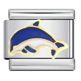 Italian Module Bracelet Stainless Steel Welding Drip Oil Animal Pattern DIY Free Splicing Combination Bracelet Accessories