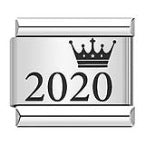 Crown Year Pattern Italian Module Bracelet Titanium Steel Laser Carving Bracelet Italian Bracelet