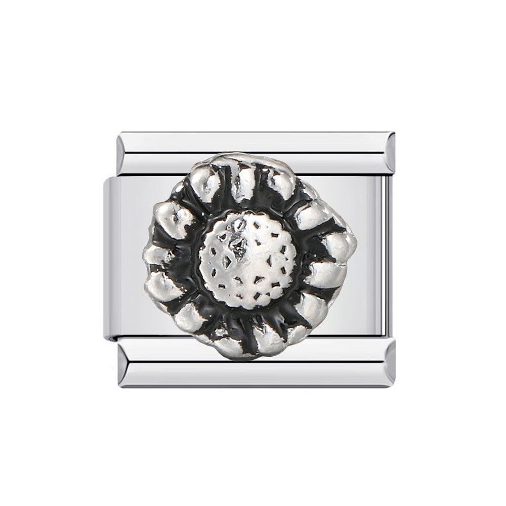 Italian Charm Bracelet Titanium Steel Welded Space Universe Series Italian Module Bracelet