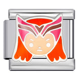 Italian Module Bracelet Anime Cartoon Titanium Steel Welding Gold Plating Drip Oil Pattern DIY Splicing Bracelet Accessories