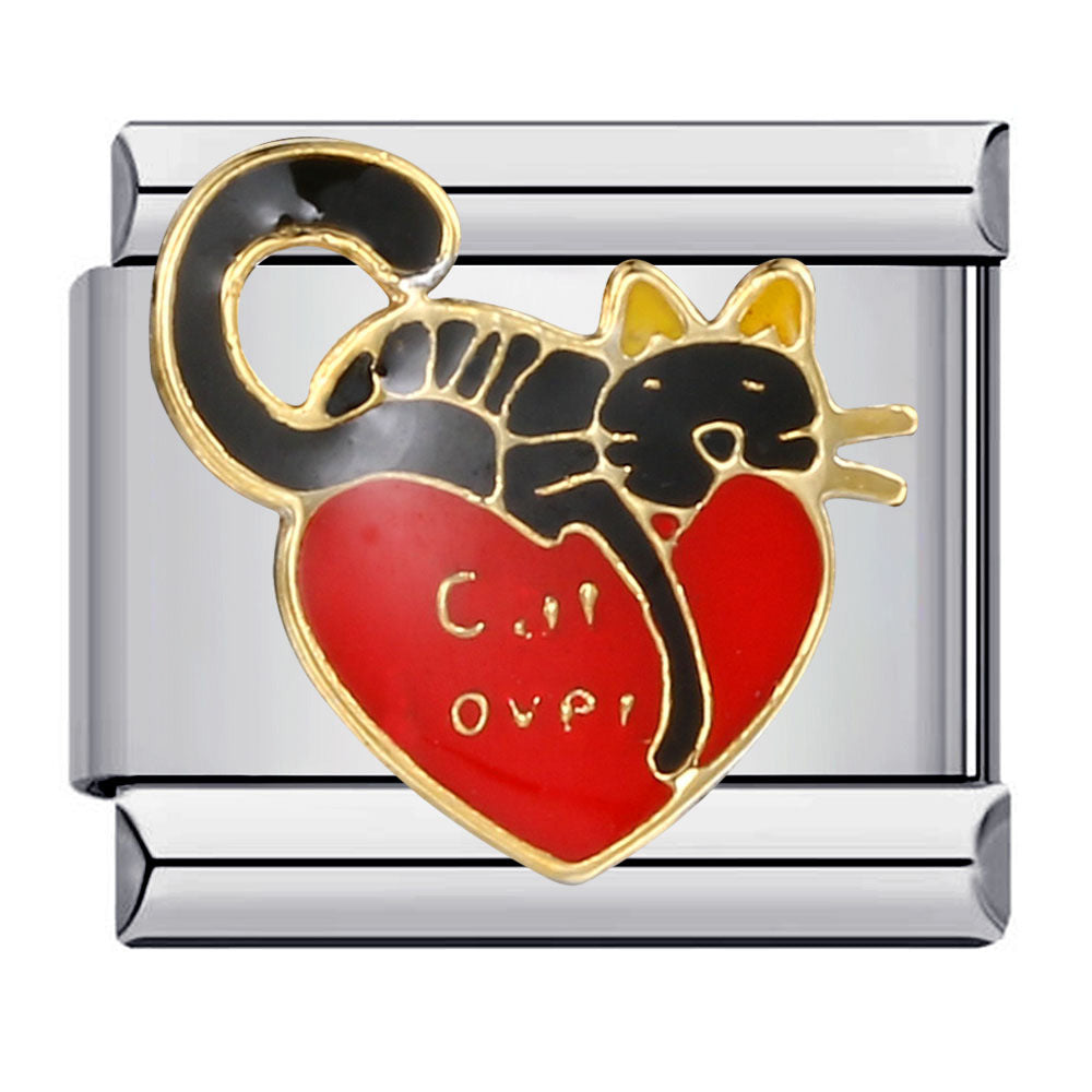 Pet Cat Dog Series Titanium Steel Welding Drip Bracelet Cartoon DIY Italian Module Wholesale Charm Bracelet for Animal Lovers