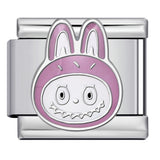 Cartoon Character Italian Module Bracelet Stainless Steel Welding Pattern DIY Elastic Splicing Versatile Bracelet