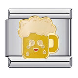 New Dessert Cake Elements Italian Module Bracelet Stainless Steel Welding Drip Oil DIY Fashion Bracelet