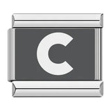 Laser Engraved 26 English Letters Italian Module Bracelet Stainless Steel Bracelet Italian Bracelet