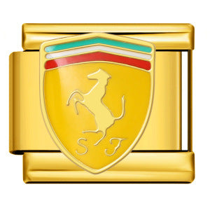 Italian Module Bracelet Automotive Logo Series Titanium Steel Welding Drip Oil DIY Elastic Splicing Table