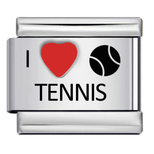 Laser Engraved Red Heart-shaped Ball Pattern Charm Module Titanium Steel DIY Free Splicing Italian Bracelet