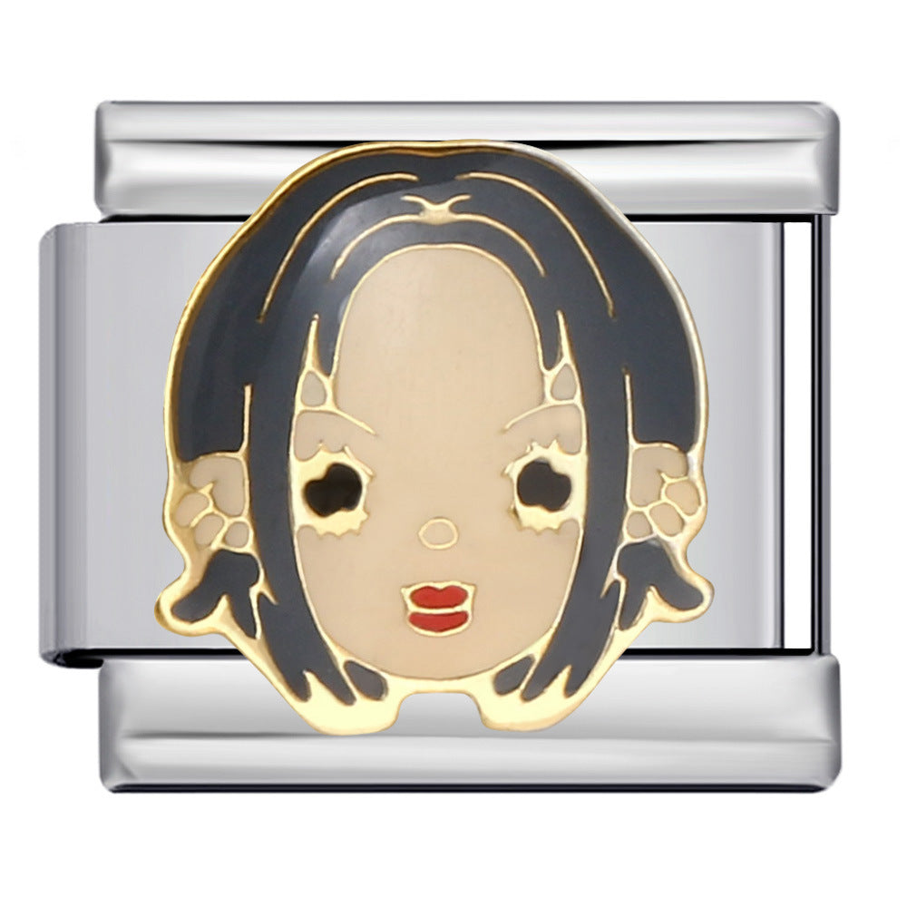 Italian Module Bracelet Fashion Drip Oil Titanium Steel Bracelet DIY Strap Chain Children's Toy Gift Wholesale