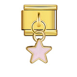 New Star Moon Series Pendant Italian Module Bracelet Single Hook Titanium Steel Elastic Splicing Strap Chain