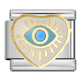 Italian Module Bracelet Devil's Eye Titanium Steel Welding Drip Oil Pattern DIY Elastic Splicing Personalized Strap Chain