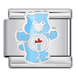 Classic Cute Bear Italian Module Bracelet Stainless Steel Welding Pattern DIY Elastic Splicing Bracelet