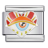 European and American Cross-border Italian Module Bracelet DIY Titanium Steel Welding Pattern Gold-plated Drip Oil Bracelet Accessories Wholesale