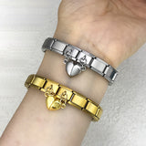Magnetic Suction Heart-shaped Double Pendant Bracelet Accessory Titanium Steel DIY Free Splicing Italian Module Bracelet