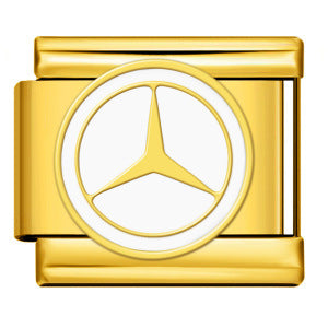 Italian Module Bracelet Automotive Logo Series Titanium Steel Welding Drip Oil DIY Elastic Splicing Table