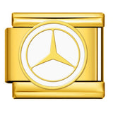 Italian Module Bracelet Automotive Logo Series Titanium Steel Welding Drip Oil DIY Elastic Splicing Table