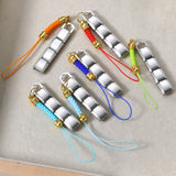 Fashion Colored Mobile Phone Rope Splicing Module Bracelet DIY Keychain Gold-plated Pendant Stainless Steel Bracelet