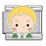 New Anime Cartoon Series Italian Module Bracelet Titanium Steel Welding Oil Dripping DIY Elastic Splicing Bracelet