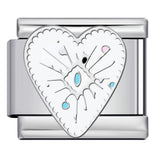 New Love Pentagram Italian Module Bracelet Titanium Steel Welding Drip Oil DIY Bracelet Little Fairy Gift